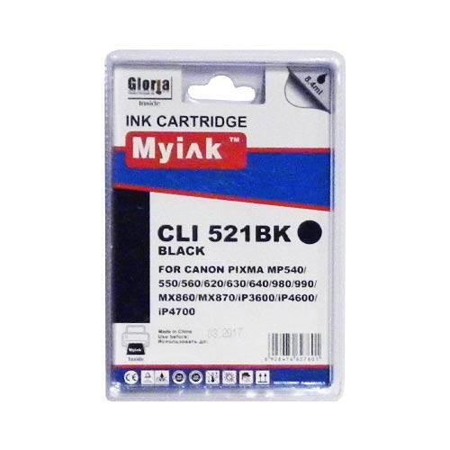 Картридж совместимый (аналоговый) для "Canon" CLI-521BK Black "MyInk"