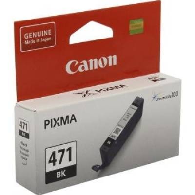 Картридж струйный оригинальный "Canon" CLI-471BK Black (CLI-471 BK/0400C001) PIXMA-MG5740/MG6840/MG7740/TS5040/TS6040/TS8040/TS9040