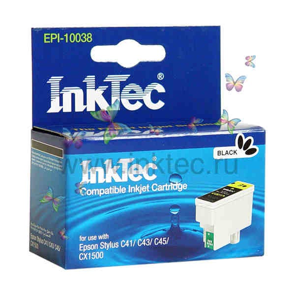 Картридж совместимый (аналоговый) для "Epson" T038 (EPI-10038) Black "InkTec"