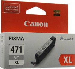 Картридж струйный оригинальный "Canon" CLI-471GYXL Grey (CLI-471XL GY/0350C001) PIXMA-MG7740/TS8040/TS9040