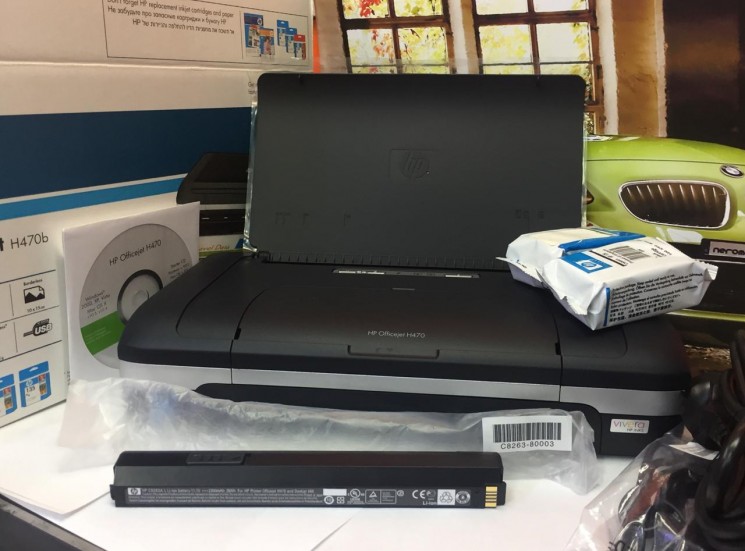 Принтер струйный мобильный HP OfficeJet H470b (A4) новый