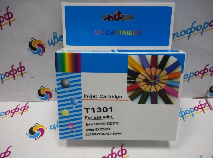 Картридж совместимый (аналоговый) для "Epson" T1301 Black "ColorPro"