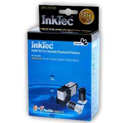 Заправочный набор (HPI-7016D) Black pigment для картриджей Hewlett Packard №178, №178XL "InkTec"