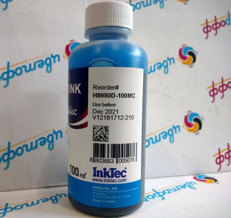Чернила для HP InkTec H8950-100MC Cyan (Голубой) 100 ml