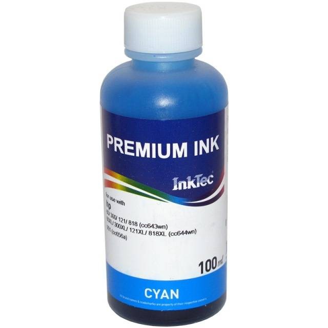 Чернила для HP InkTec H4060-100MC Cyan (Голубой) 100 ml