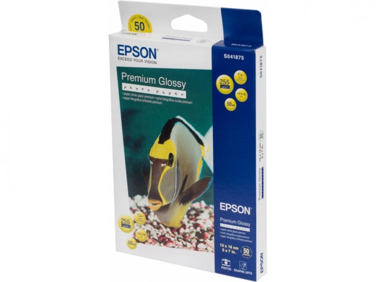 Фотобумага "Epson" (130x180) глянцевая (Glossy), 50 листов, 255 гр/м2 (S041875)