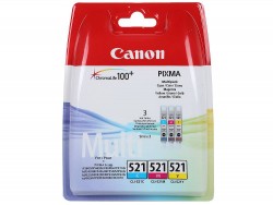 Набор оригинальных струйных картриджей "Canon" CLI-521C/CLI-521M/CLI-521Y Cyan/Magenta/Yellow (CLI-521C/M/Y/2934B010)