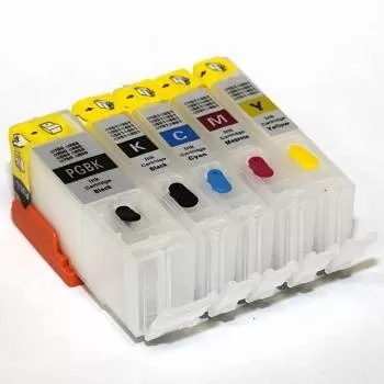 Перезаправляемые картриджи для Canon Pixma-iP7240 MG-5440/5540/5640/6640/7140 MX924 iX6840 (PGI-450Black / CLI-451Bk/C/M/Y) x5шт с авто-чипами "RealColor"