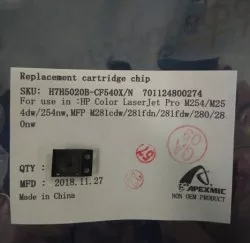 Чип для HP CF540X (3,2K) Black (совместимый) LaserJet Pro Color M254 / M280 / M281