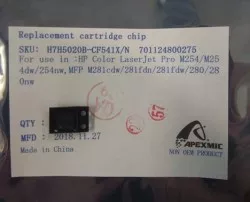 Чип для HP CF541X (2,5K) Cyan (совместимый) LaserJet Pro Color M254 / M280 / M281