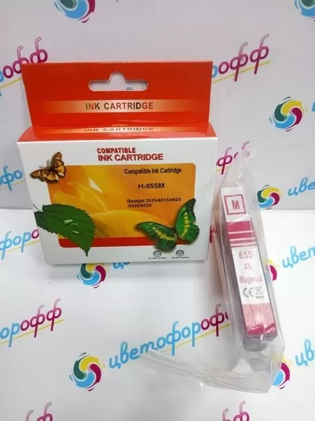 Картридж совместимый (аналоговый) для "Hewlett-Packard" №655M (CZ111AE) Magenta "OAR"