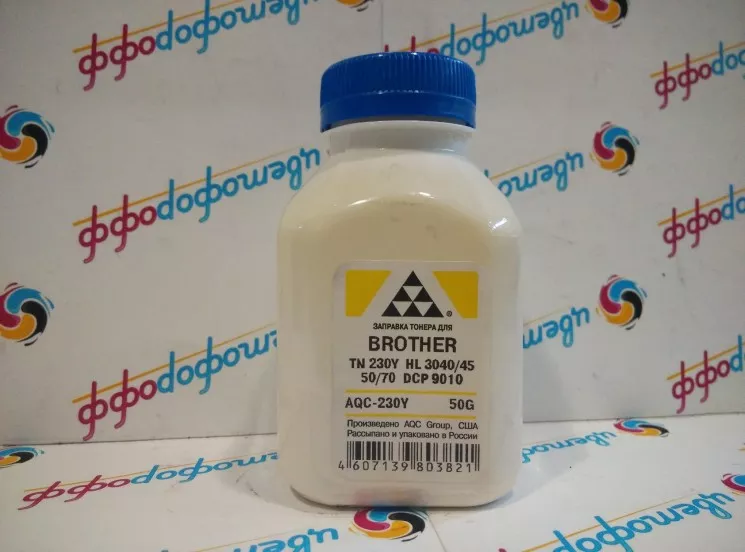 Тонер для Brother TN-130Y / TN-230Y / TN-320Y Yellow (фл,50) AQC фас. Россия