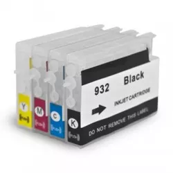 Перезаправляемые картриджи для Hewlett-Packard OfficeJet Pro 6100 / 6600 (Re-932/933) С ЧИПАМИ "RealColor"