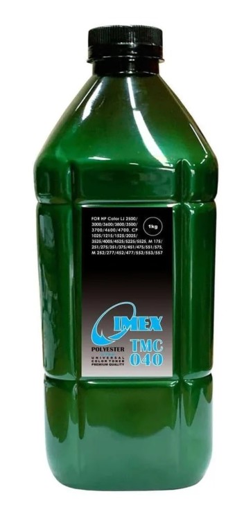 Тонер для HP Color Универсальный (TMC040) Cyan (фл,1кг) Green ATM