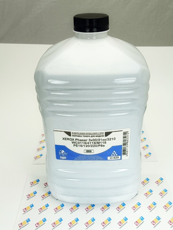 Тонер для Xerox Phaser 3140 3116 3200 WorkCentre 3220 B210 B205 B215 (канистра 1кг) B&W Light (фасовка Россия)