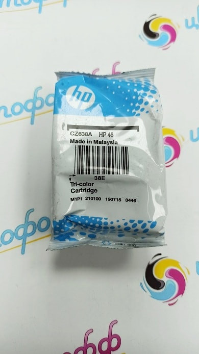 Картридж струйный оригинальный "Hewlett-Packard" №46 Color (CZ638AE) DeskJet-2020hc / DeskJet-2520hc / DeskJet-4729 (оригинал, техническая упаковка, пакет)