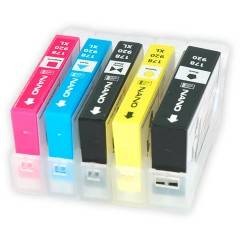 Перезаправляемые "NANO" 1 картриджи для Hewlett-Packard PhotoSmart C5383, C6383, D5463, B8553, C309a, C310, C410 (Re-HP178x5) БЕЗ ЧИПОВ