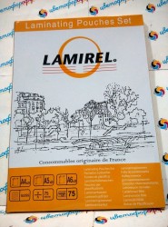 Пленка для ламинатора набор А4, A5, A6 - по 25 шт каждого формата, 75мкм, 75 шт "Lamirel"