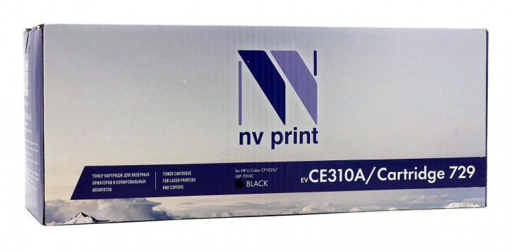 Картридж совместимый NV Print для HP CE310A / для Canon 729 Black  для CLJ Pro CP1025/M175/M275 LBP-7010/LBP-7018