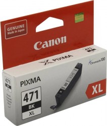 Картридж струйный оригинальный "Canon" CLI-471BKXL Black (CLI-471XL BK/0346C001) PIXMA-MG5740/MG6840/MG7740/TS5040/TS6040/TS8040/TS9040