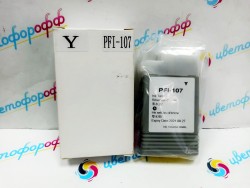 Картридж совместимый (аналоговый) для "Canon" PFI-107Y Yellow "ColorPro" (С уровнем чернил)