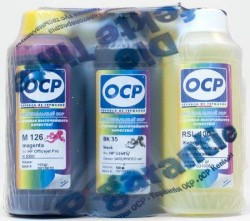 Чернила OCP (BK 35,C 126, M 126, Y 126, RSL 100) для картриджей HP №940 (5x100ml) safe-photo