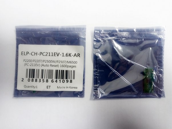 Чип для Pantum P2200/P2207/P2500/P2500W/M6500/M6550/M6600 (PC-211EV) (1.6K) (совместимый) безлимитный (P2xxx до версии 3.2.2.8, M6500 - до 3.2.3.6 включительно)