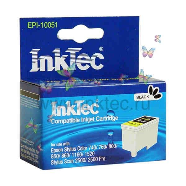 Картридж совместимый (аналоговый) для "Epson" T051 (S187093 / S020108 / S020189) (EPI-10051) Black "InkTec"