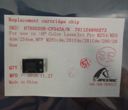 Чип для HP CF543A (1,3K) Magenta (совместимый) LaserJet Pro Color M254 / M280 / M281