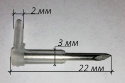 Угловой штуцер длинный (металл) (PJ-05) 1шт