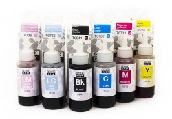 Чернила Блок Блэк (L800/L1800) 70ml x 6 (комплект) для Epson Фабрика Печати L серии (T6731-T6736)