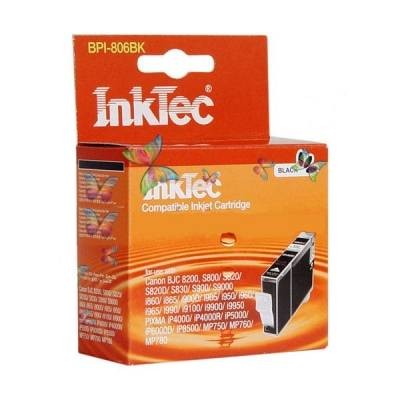 Картридж совместимый (аналоговый) для "Canon" BCI-6BK (BPI-806Bk) Black "InkTec"