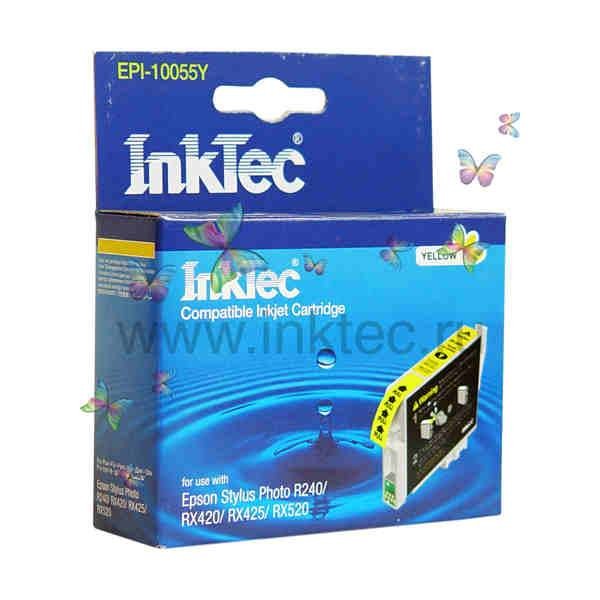 Картридж совместимый (аналоговый) для "Epson" T0554 (EPI-10055Y) Yellow "InkTec"