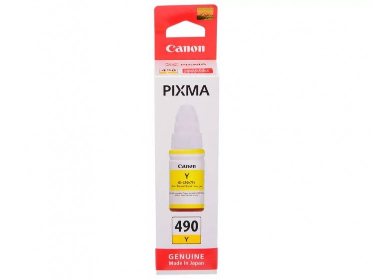 Чернила оригинальные "Canon" GI-490Y Yellow 70ml (GI-490 Y/0666C001) PIXMA-G1400/G2400/G3400