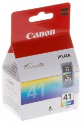 Картридж струйный оригинальный "Canon" CL-41 Color (CL-41/0617B025) PIXMA-MP140/MP150/MP160/MP170/MP180/MP210/MP220/MP450/iP1800/iP1900/iP2200/iP2600