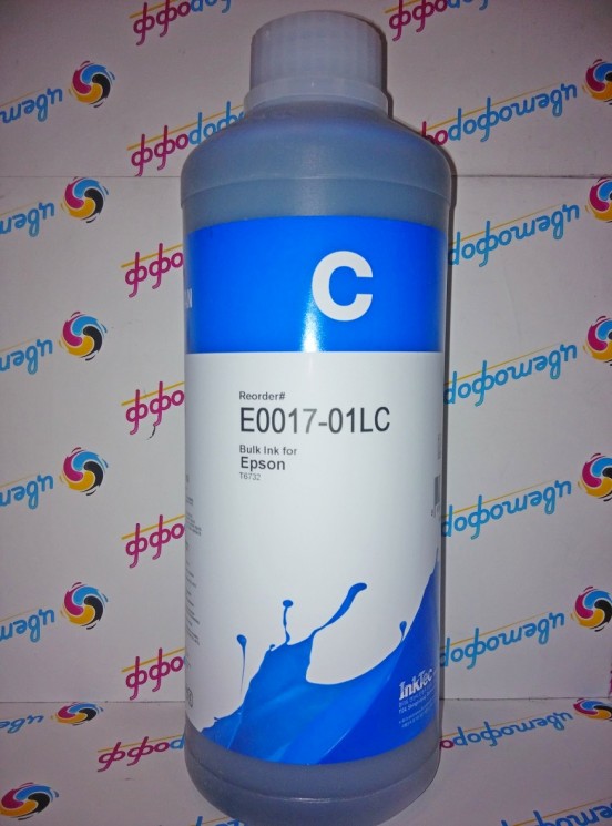 Чернила для Epson InkTec E0017-01LC Cyan (Голубой) 1L