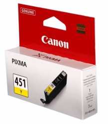 Картридж струйный оригинальный "Canon" CLI-451Y Yellow (CLI-451 Y/6526B001) PIXMA-MG5440/MG5540/MG5640/MG6340/MG6640/MG7140/iP7240/iP8740