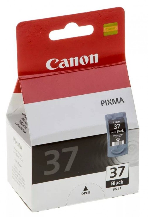 Картридж струйный оригинальный "Canon" PG-37 Black (PG-37/2145B005) PIXMA-MP140/MP190/MP210/MP220/MX300/iP1800/iP1900/iP2500/iP2600