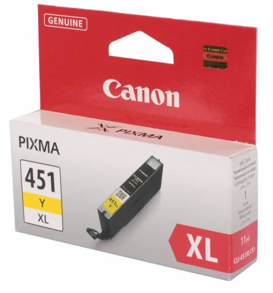 Картридж струйный оригинальный "Canon" CLI-451YXL Yellow (CLI-451XL Y/6475B001) PIXMA-MG5440/MG5540/MG5640/MG6340/MG6640/MG7140/iP7240/iP8740