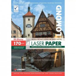 Фотобумага глянцевая двусторонняя (DS Glossy) A4 (210x297), 250 листов, 170 гр/м2 (0310241) "Lomond" для лазерного принтера