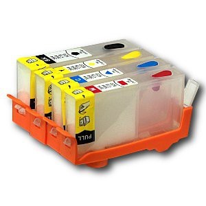 Перезаправляемые картриджи для Hewlett-Packard DeskJet Ink Advantage 3525 / 4615 / 4625 / 5525 (Re-HP655) С ЧИПАМИ "UniPrint"