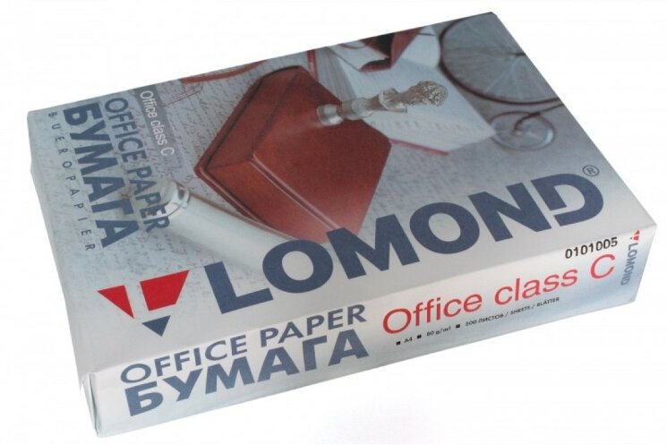 Офисная бумага А4 (210x297) 500 листов 80 гр/м2 "Lomond Office"