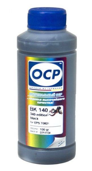 Чернила OCP BK 140 (340) Black 100 ml, для картриджей Epson Claria