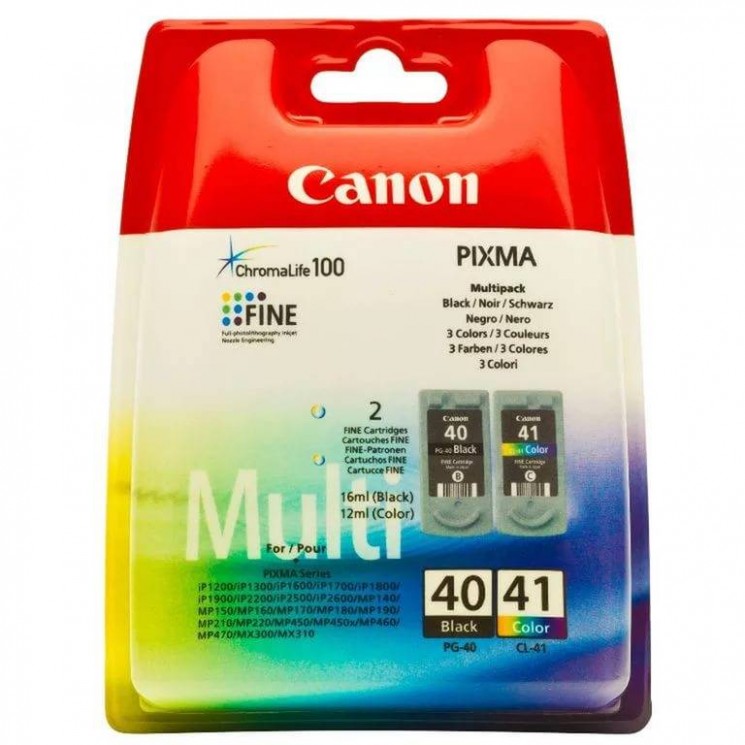 Набор оригинальных струйных картриджей "Canon" PG-40+CL-41 Black+Color (PG-40+CL-41/0615B043)
