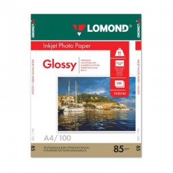 Фотобумага глянцевая (Glossy) A4 (210x297), 100 листов, 85 гр/м2 (0102145) "Lomond" для струйного принтера