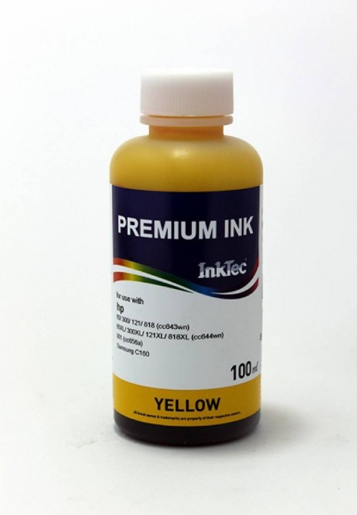 Чернила для HP InkTec H4060-100MY Yellow (Желтый) 100 ml