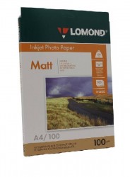 Фотобумага матовая двусторонняя (DS Matt) A4 (210x297), 100 листов, 100 гр/м2 (0102002) "Lomond" для струйного принтера