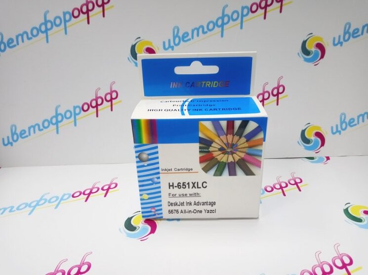 Картридж совместимый (аналоговый) для "Hewlett-Packard" №651 (C2P11AE) Color "ColorPro" БЕЗ ГАРАНТИИ ( зависит от версии прошивки аппарата)