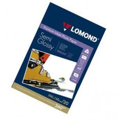 Фотобумага полуглянцевая (Semi Glossy) A6 (100x150), 20 листов, 260 гр/м2 (1103302) "Lomond" для струйного принтера