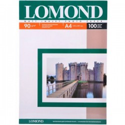 Фотобумага матовая (Matt) A4 (210x297), 100 листов, 90 гр/м2 (0102001) "Lomond" для струйного принтера